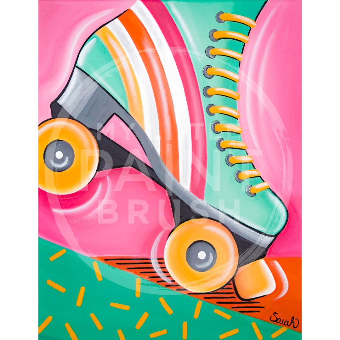 Retro Roller Skate Paint Kit 11X14 – My Little Paintbrush