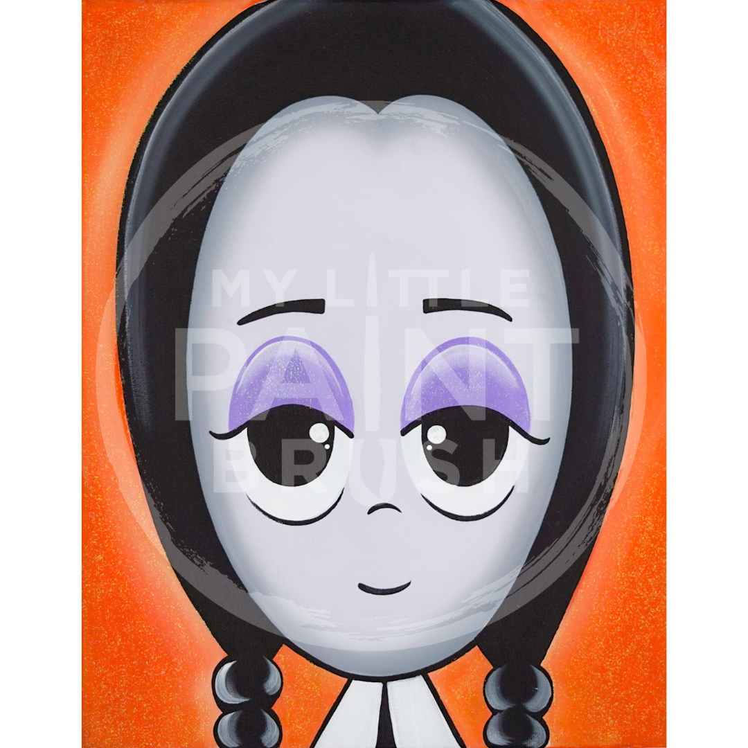 All Inclusive Wrapped Canvas Wednesday Addams Paint Kit for Kids and Teens  Halloween Paint Party Party Kit for Teens Fan Art 