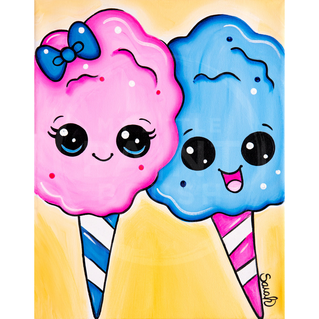 Learn how to draw so cute Cotton Candy, easy step by step kawaii