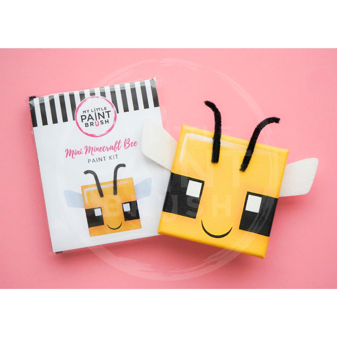 Minecraft Bee Acrylic Paint Art Kit On Mini Canvas – My Little