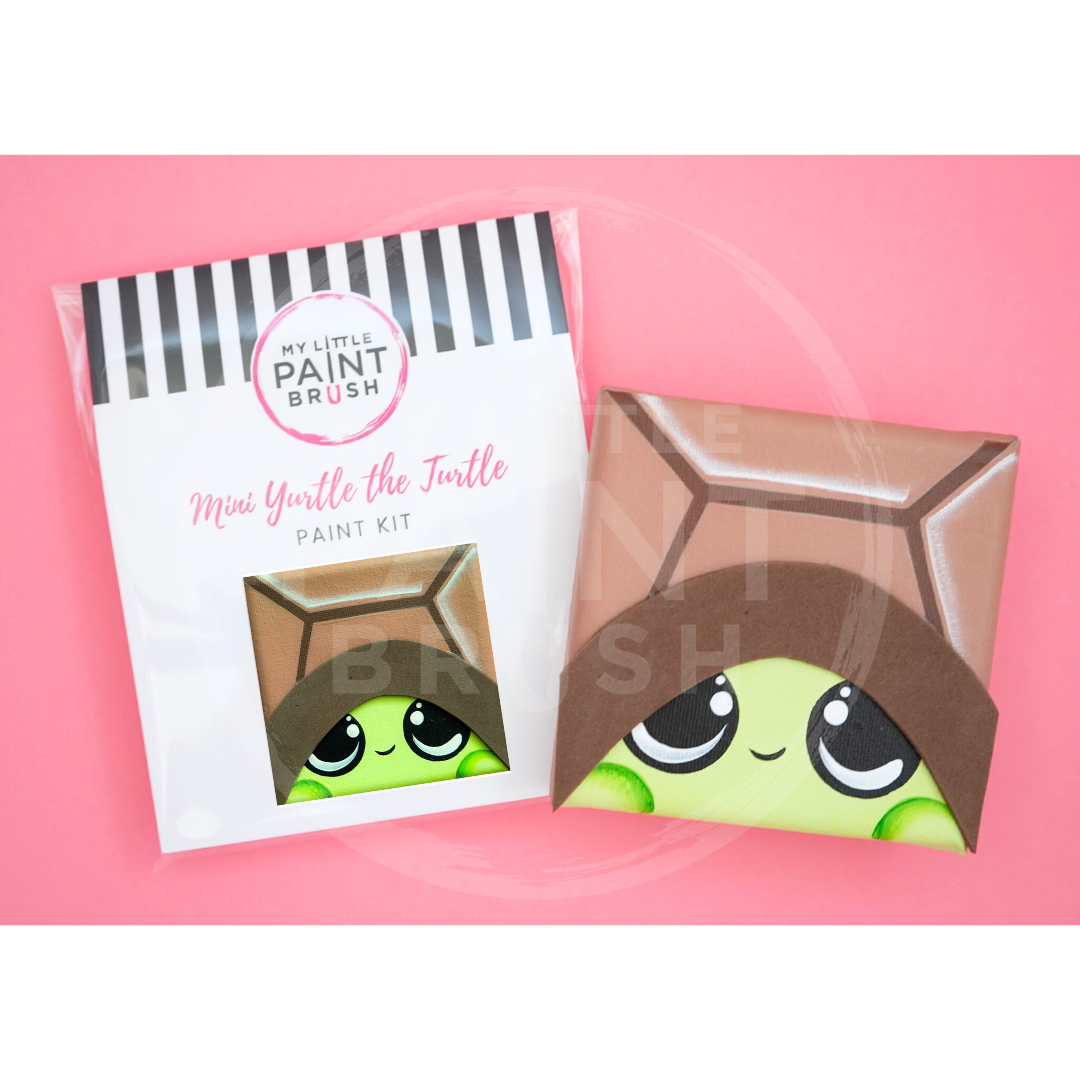 TM PAINT ミニキャンバス2点セット Turtle Acrylic Paint Art Kit On Mini Canvas – My Little Paintbrush
